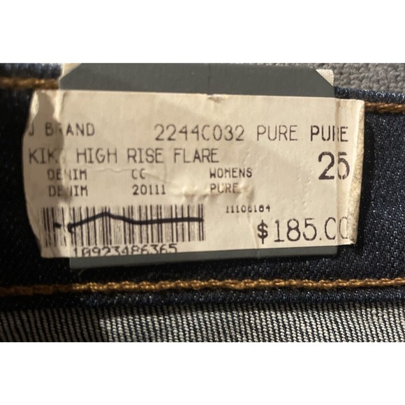 J Brand Kiki High Rise Flare Jeans Pure Dark Blue High Waisted Retro Womens 25 - Picture 11 of 12